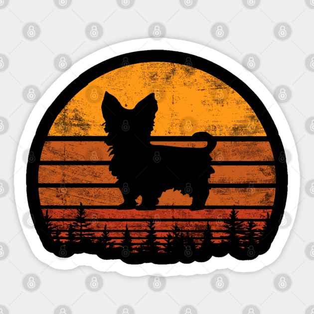 Retro Vintage Yorkie Shirt Yorkshire Terrier Lover Owner Gift Sticker by stayilbee